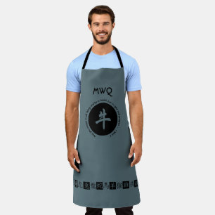CHINESE NEW YEAR Monogram QING Year of Ox Apron