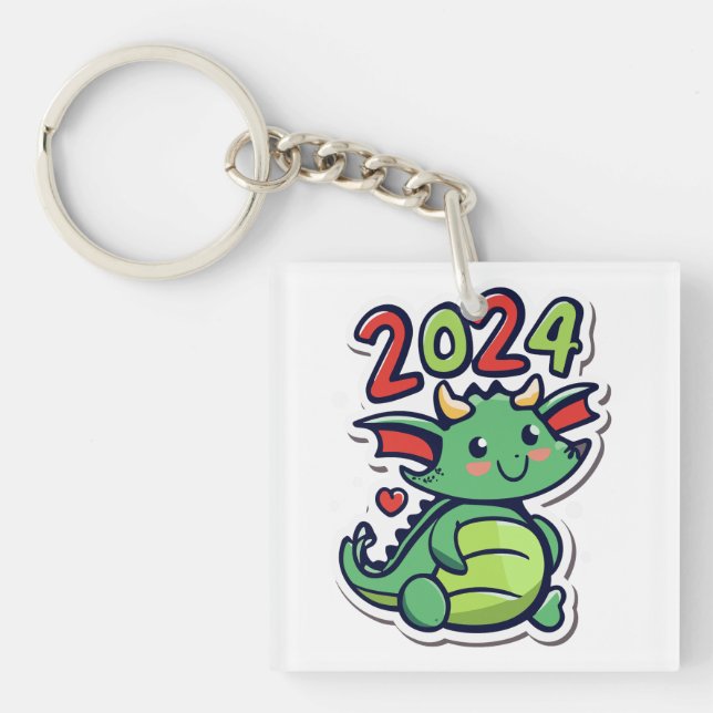 Chinese New Year Of The Dragon  Key Ring (Front)