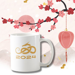 Chinese New Year of the Dragon minimalistic modern Coffee Mug