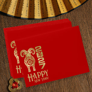 Chinese New year of the fire Goat 2027 Envelope