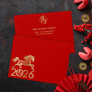 Chinese New year of the fire Horse 2026 Envelope