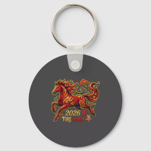 Chinese New Year Of The Horse 2026 Fire Horse Chin Key Ring