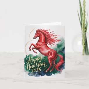 Chinese New year of the Horse 2026 Holiday Card