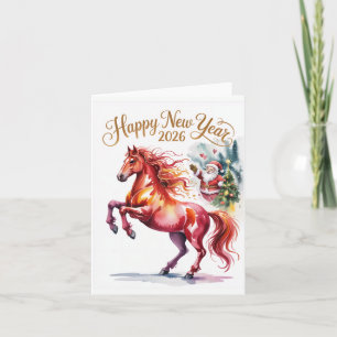 Chinese New year of the Horse 2026 Holiday Card