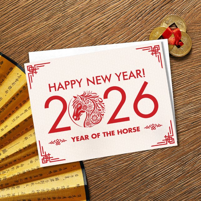 Chinese New year of the Horse 2026 Holiday Postcard (Creator Uploaded)