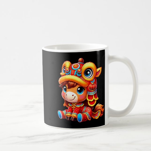Chinese New Year Of The Horse 2026 Lunar New Year  Coffee Mug (Right)