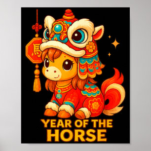 Chinese New Year Of The Horse 2026 Lunar New Year  Poster