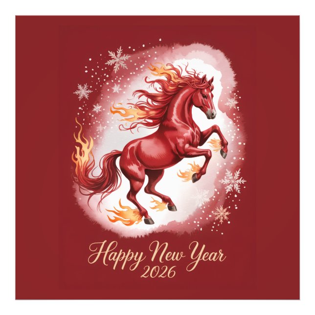 Chinese New year of the Horse 2026 Photo Print (Front)