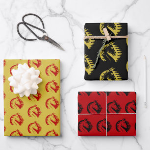 Chinese New Year of the Horse  Wrapping Paper Shee