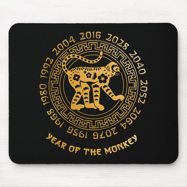 Chinese New Year Of The Monkey Chinese Zodiac Year Mouse Pad (Front)