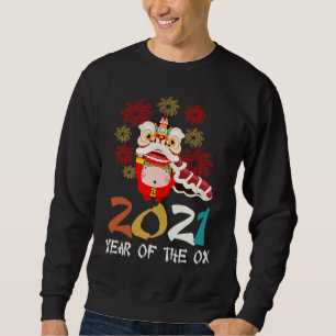 Chinese New Year of the Ox 2021 clothes  for adult Sweatshirt