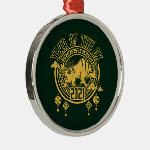 Chinese New Year of the Ox 2021 Metal Tree Decoration