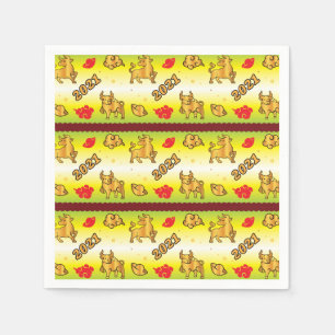 Chinese New Year of the Ox 2021 Napkin
