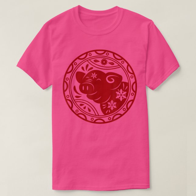 Chinese New Year Of The Pig CNY Lunar New Year  T-Shirt (Design Front)