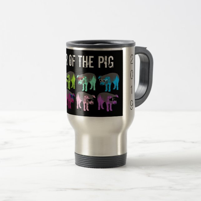 Chinese New Year of the Pig Pop 2019 Travel Mug (Front Right)