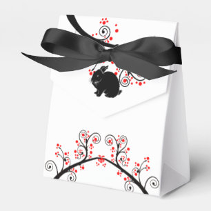 Chinese New Year of the Rabbit and Red Blossoms Favour Box