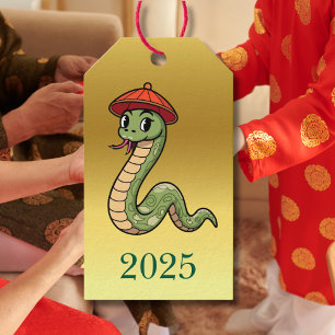 Chinese New Year of the Snake 2025 gifts Gift Tags