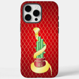 Chinese New Year of the Snake 2025 Lucky Bamboo iPhone 16 Pro Max Case