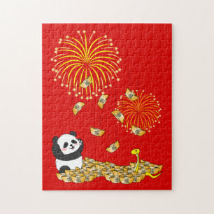 Chinese New Year of the Snake 2025 Panda Jigsaw Puzzle