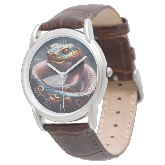 Chinese New Year of the Snake Zodiac Birthday W2 Watch (Angled)