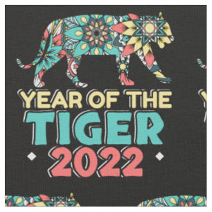 Chinese New Year of the Tiger 2022 - Mandala Fabric