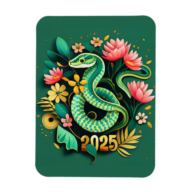 Chinese New Year Of The Wood Snake 2025 for woman Magnet (Vertical)