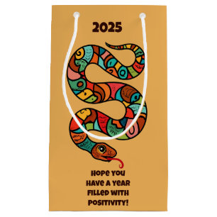 Chinese New Year Of The Wooden Snake 2025 Small Gift Bag