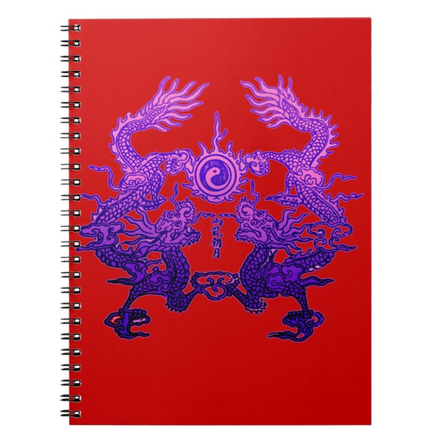 CHINESE NEW YEAR Purple Dragons Notebook (Front)