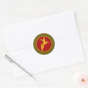Chinese New Year Rabbit Ornament Classic Round Sticker