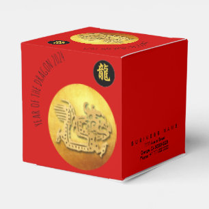 Chinese New Year Red Golden Dragon 2024 CFB Favour Box