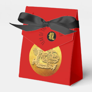 Chinese New Year Red Golden Dragon 2024 TFB Favour Box