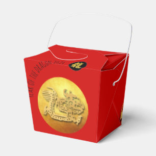 Chinese New Year Red Golden Dragon 2024 TOFB Favour Box