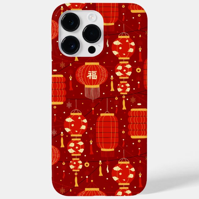 Chinese New Year Red Lucky Red Lanterns Case-Mate iPhone Case (Back)