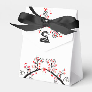 Chinese New Year Snake and Red Blossoms Favour Box