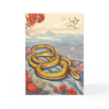 Chinese New Year Snake Greeting Card