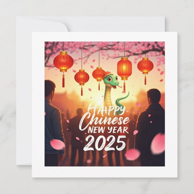 Chinese New year Snake  Save The Date (Front)