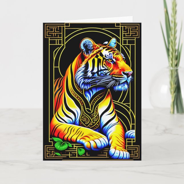Chinese New Year Tiger Greeting Card (Front)
