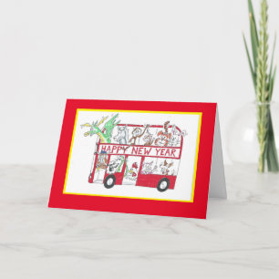Chinese New Year - Year of the Ox - Red Border Card