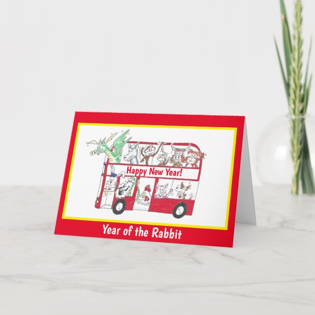 Chinese New Year Year of the Rabbit Bus Card (Front)