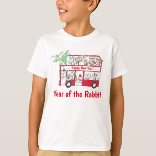 Chinese New Year Year of the Rabbit Bus T-Shirt