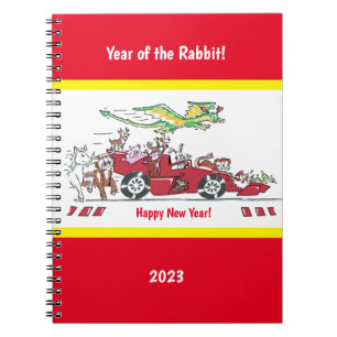 Chinese New Year, Year of the Rabbit Racing Car No Notebook
