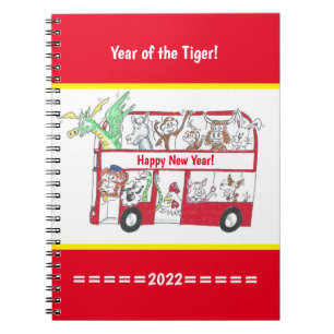 Chinese New Year - Year of the Tiger (Bus) Notebook