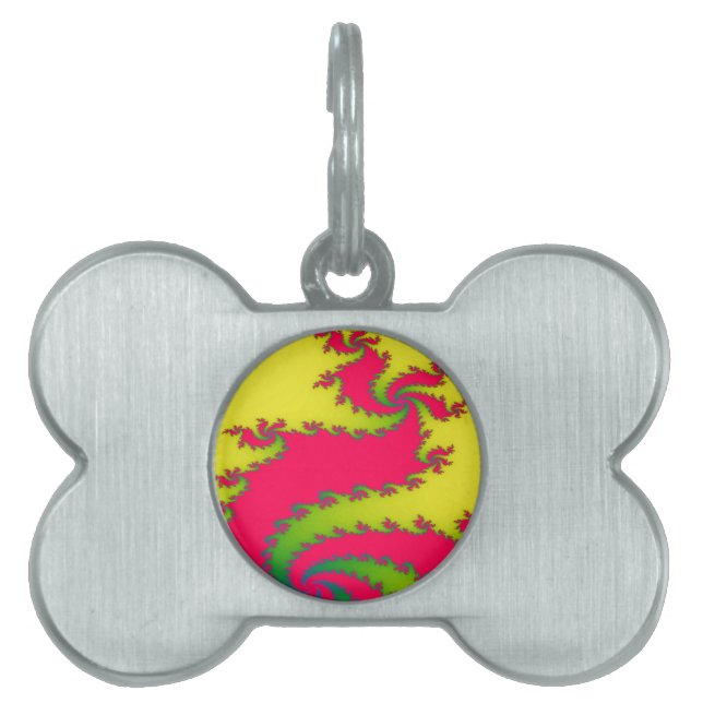 Chinese New Yer Dragon Fractal Pet Tag (Front)