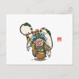 Chinese Opera Character Postcard - Sun Wukong