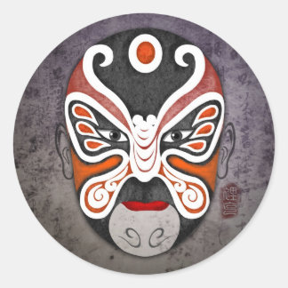 Chinese Opera Masks - Li Ke Classic Round Sticker