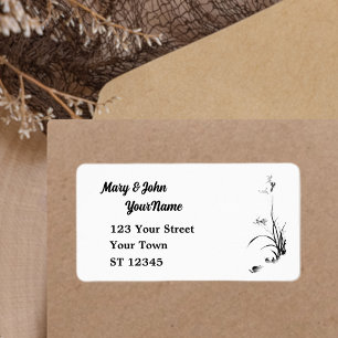 Chinese Orchid - bw Label