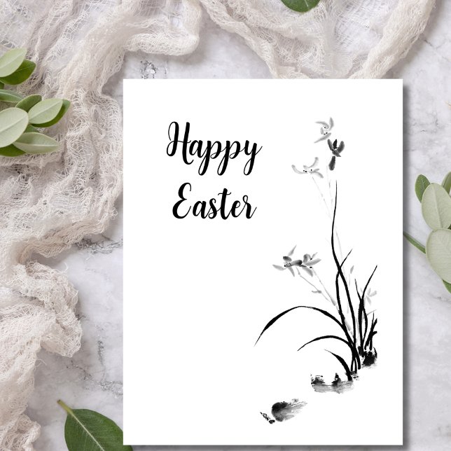 Chinese Orchid - bw Postcard (Creator Uploaded)