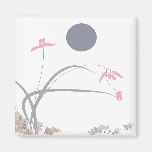 chinese orchids magnet (Front)