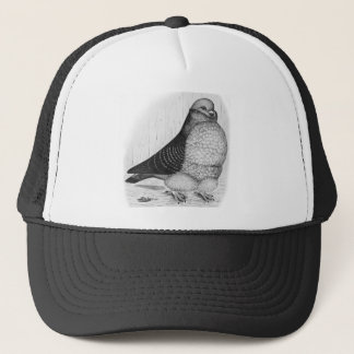 Chinese Owl Pigeon Ink Drawing Trucker Hat