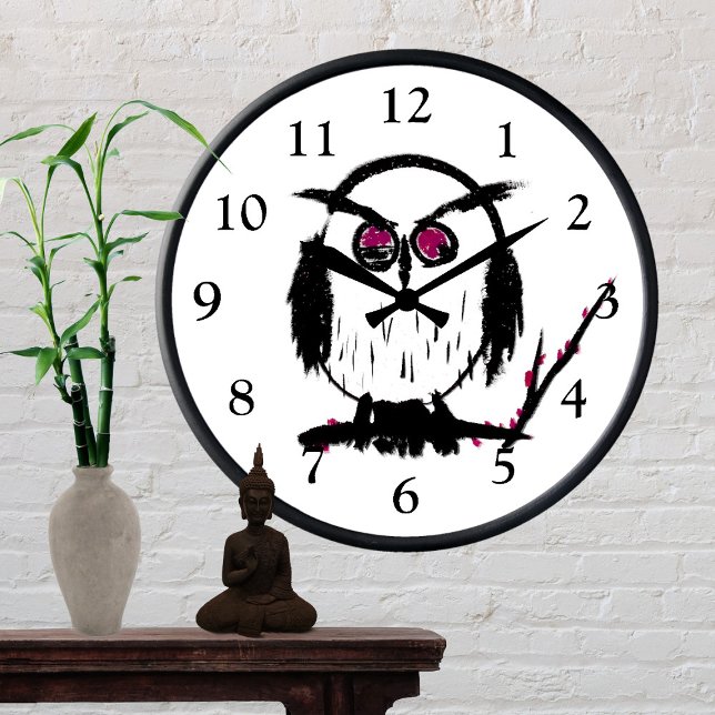 Chinese Owl Round Clock (Creator Uploaded)
